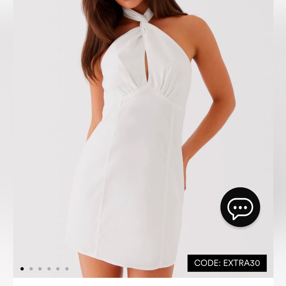 peppermayo sabine linen mini dress